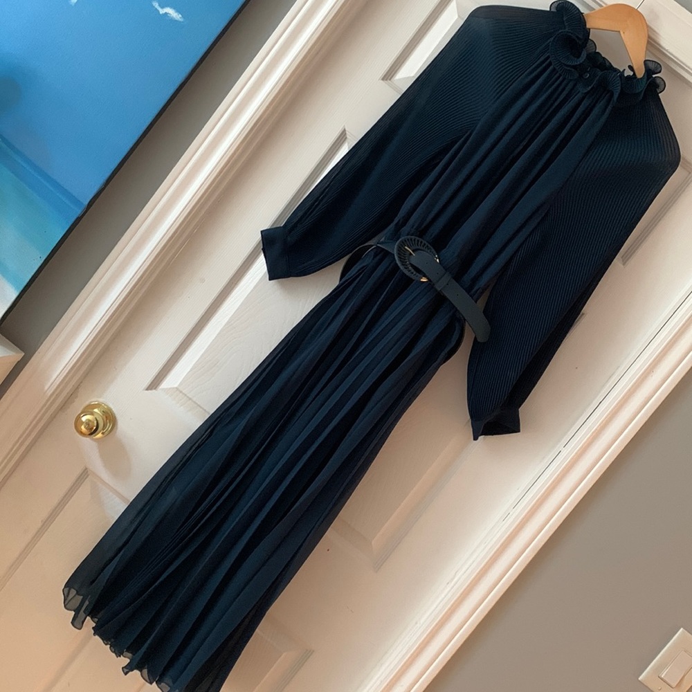 ZARA long pleated dress